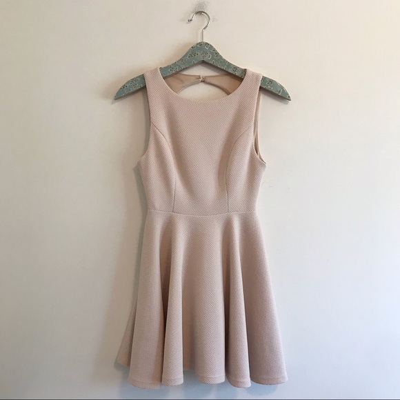 Lulus Dresses & Skirts - Lulu’s | Cream Textured Backless Skater Dress